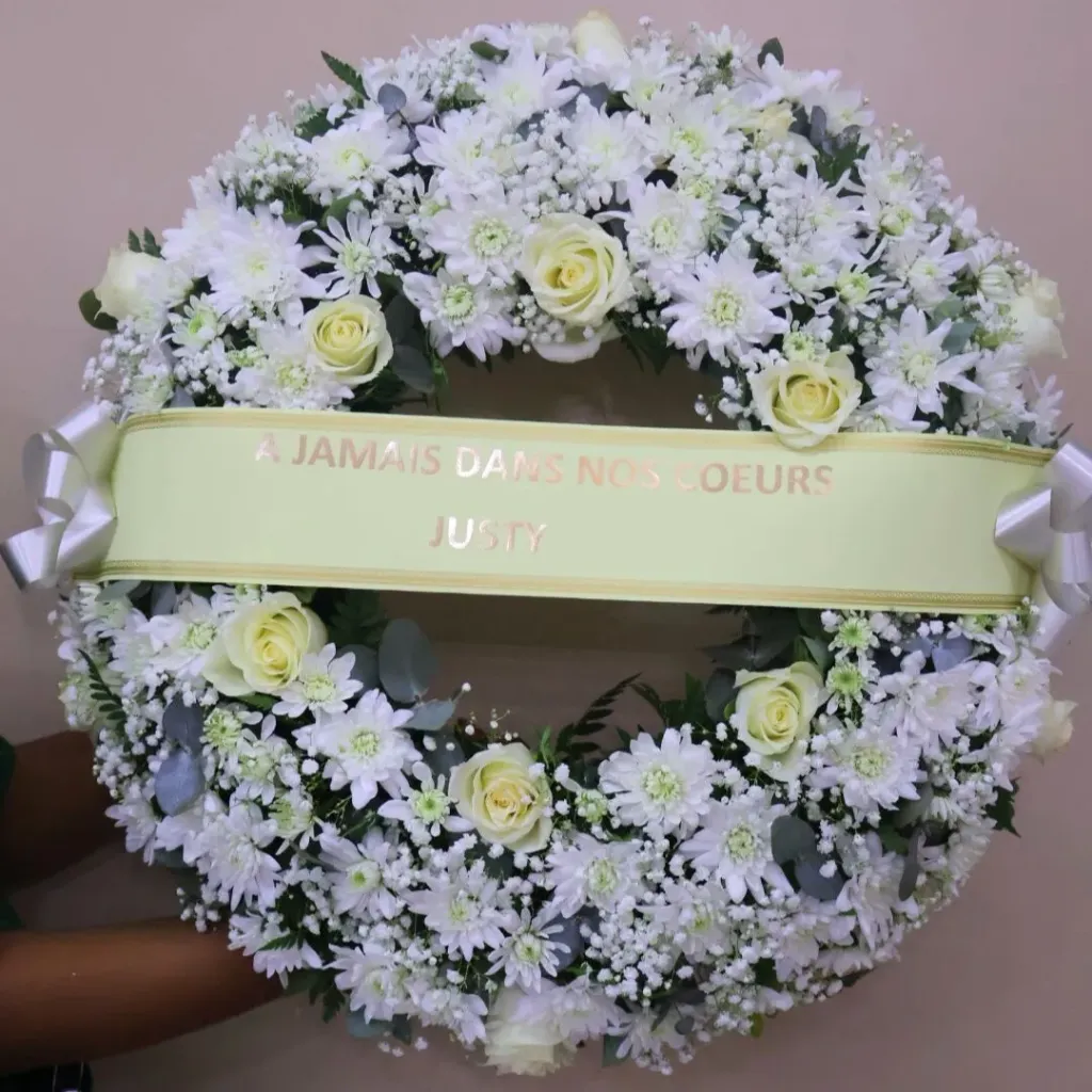 Couronne de fleurs - M (Blanc)